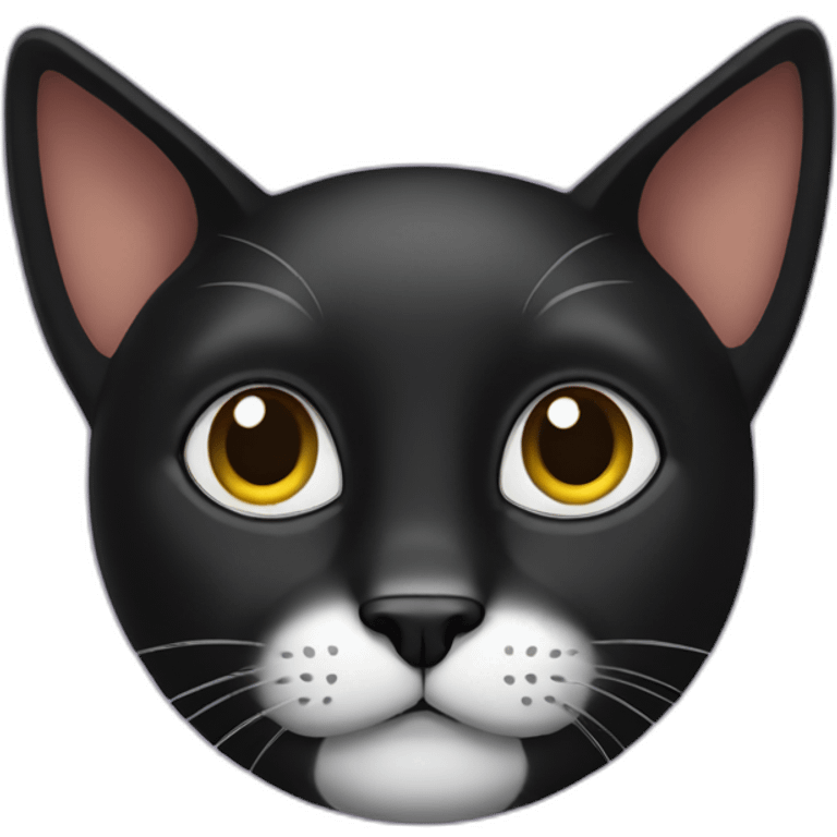 black cat with big ears emoji