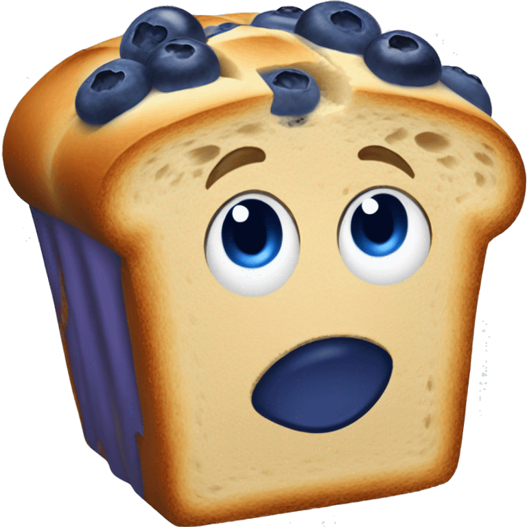 blueberry bread loaf emoji