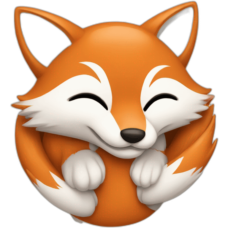 Foxes hugging emoji