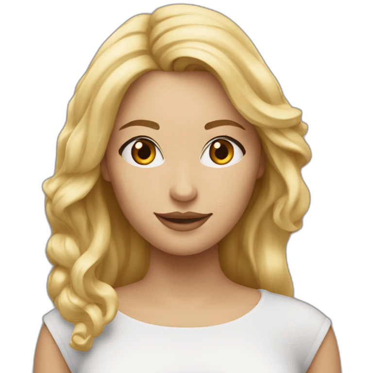 Une blonde qui se pose des questions emoji