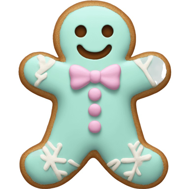 Pastel gingerbread man emoji