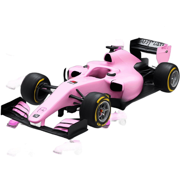 Pink F1 car emoji