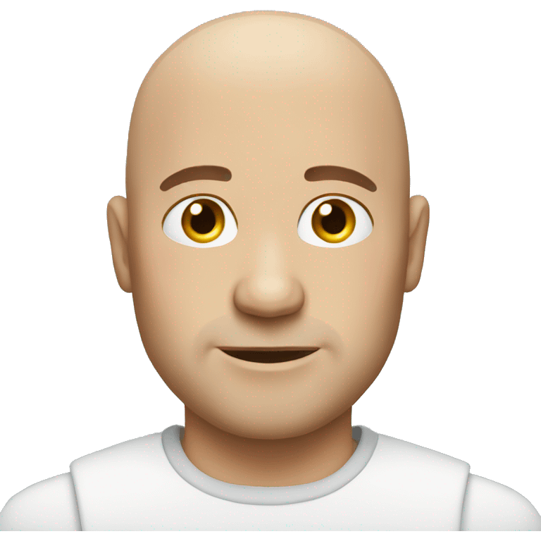 bald guy with a broken halo emoji