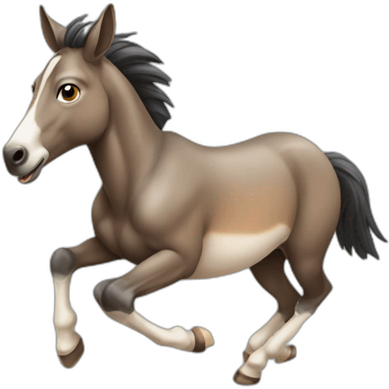 African wild ass galloping emoji