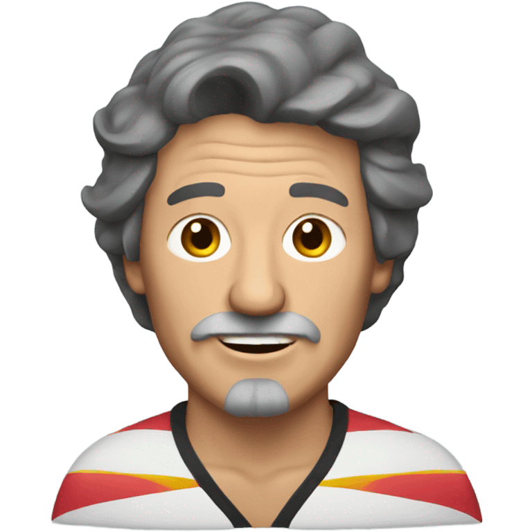 Older guy with dark hair surfing in Mexico emoji