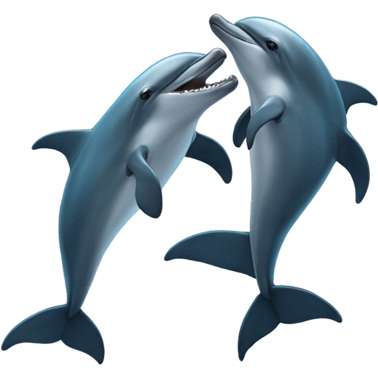 Dolphin fight  emoji