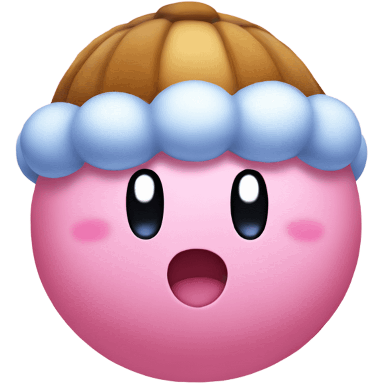 Kirby floating emoji