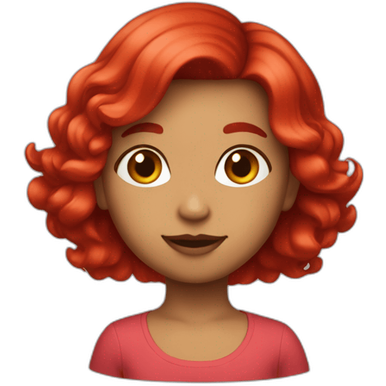 Fille au cheveux rouge emoji