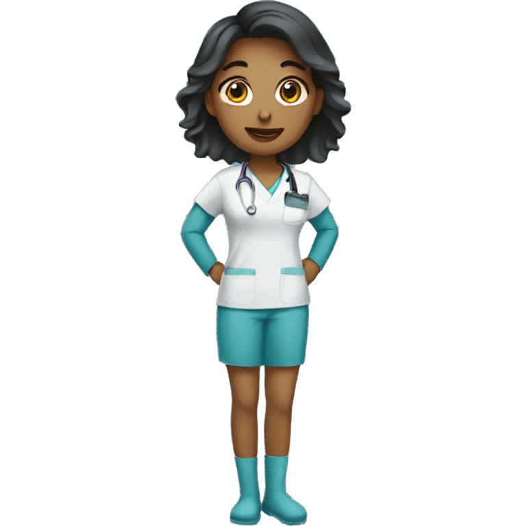 helpful female in scrubs  emoji