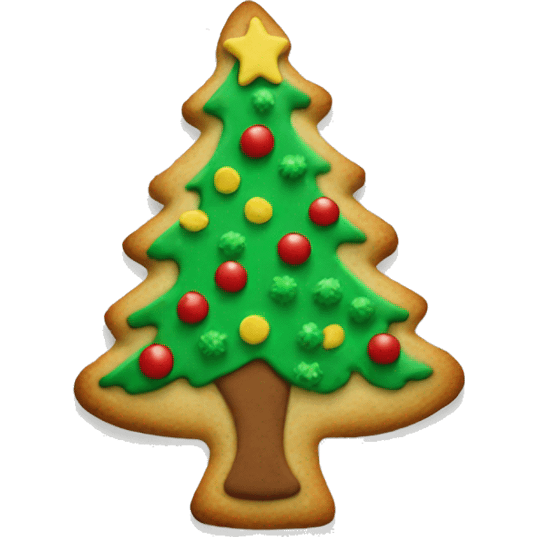 Christmas tree cookie emoji