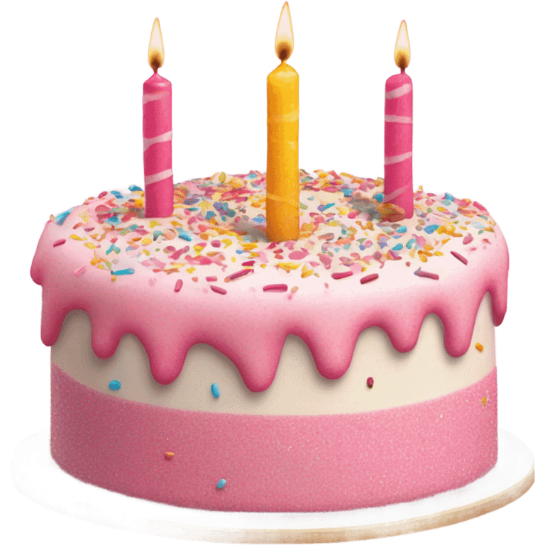 pink birthday cake emoji