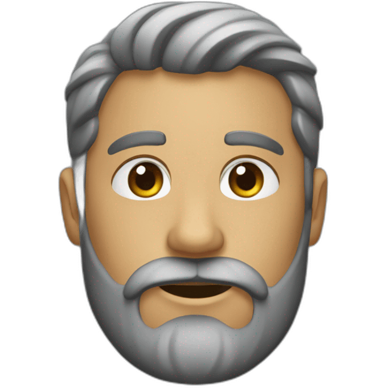 Calvo con barba emoji