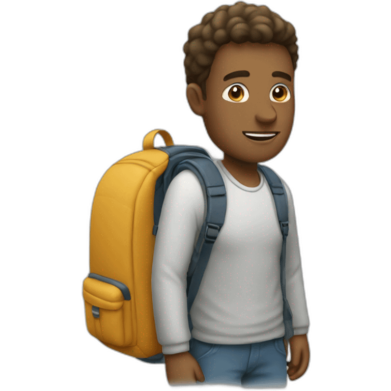 An emoji of a man with backpack emoji