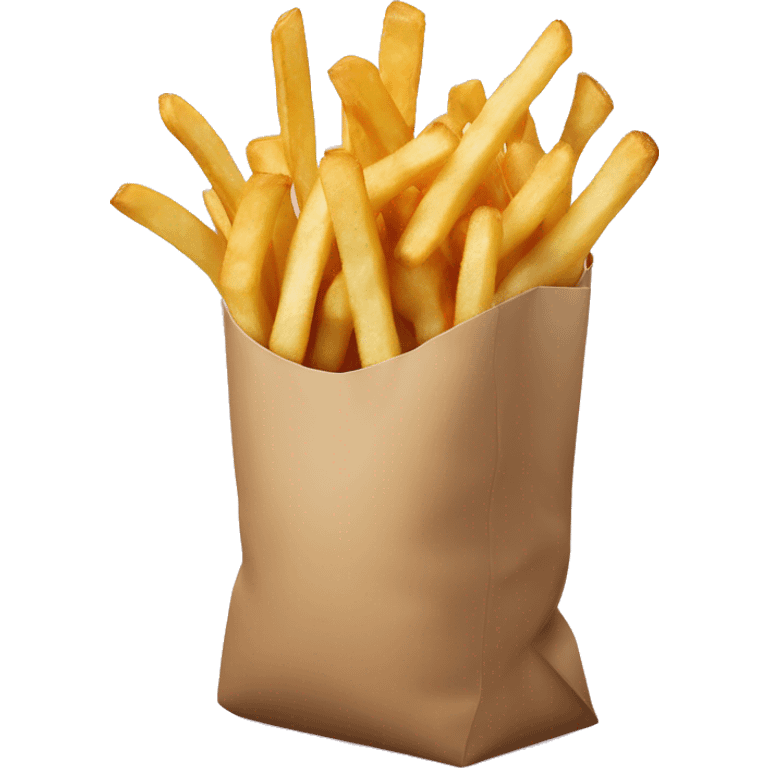 Hand with fries that’s about to put it in a bag emoji