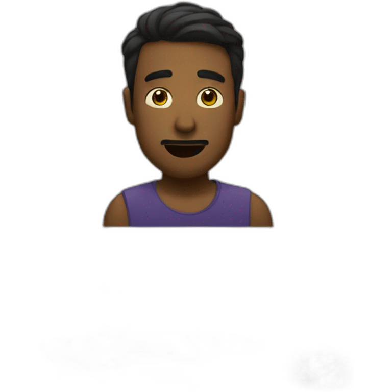 man watching movies in room emoji