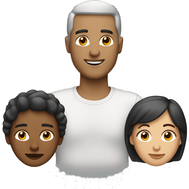 3 mujeres 1 hombre blanco emoji