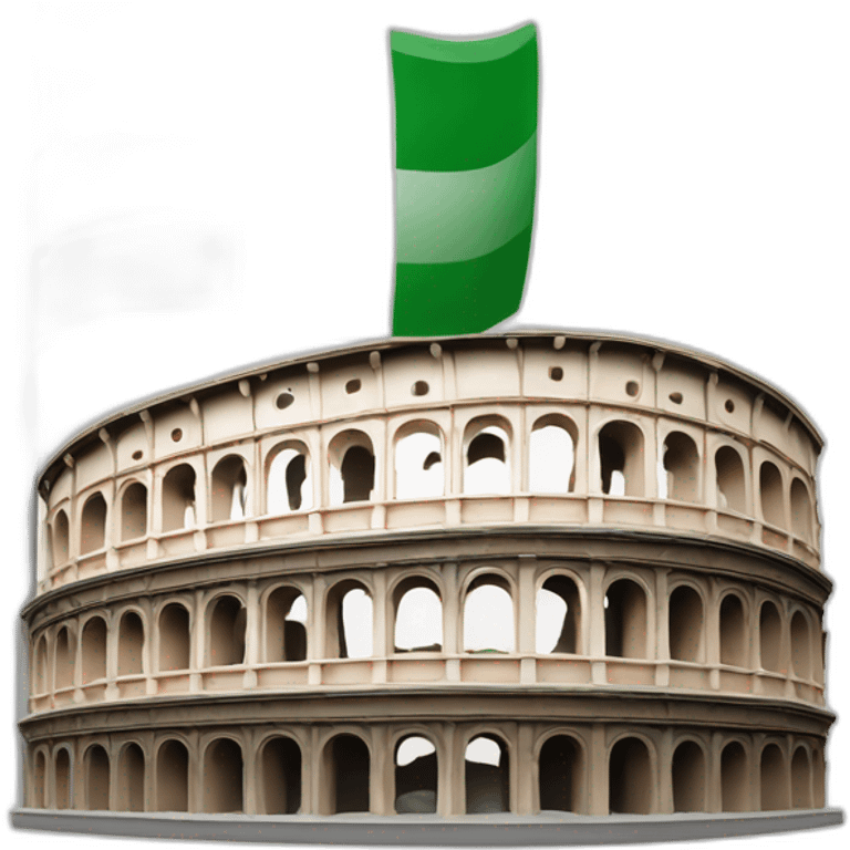 Roman Colosseum in Rome with Italia's flag emoji