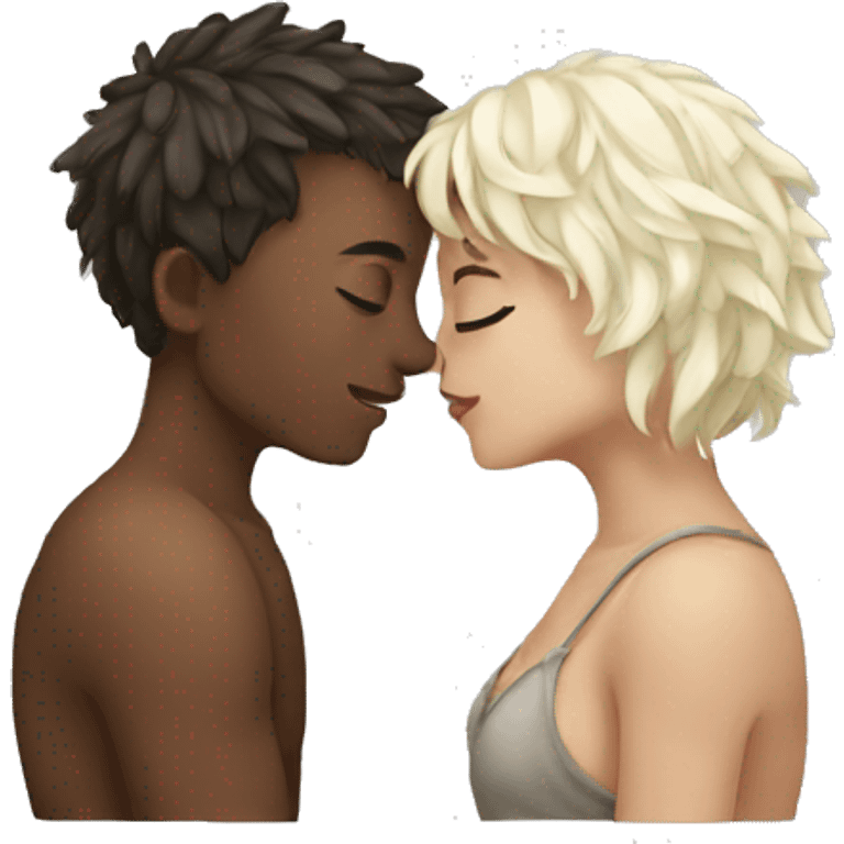 Kiss white earth emoji