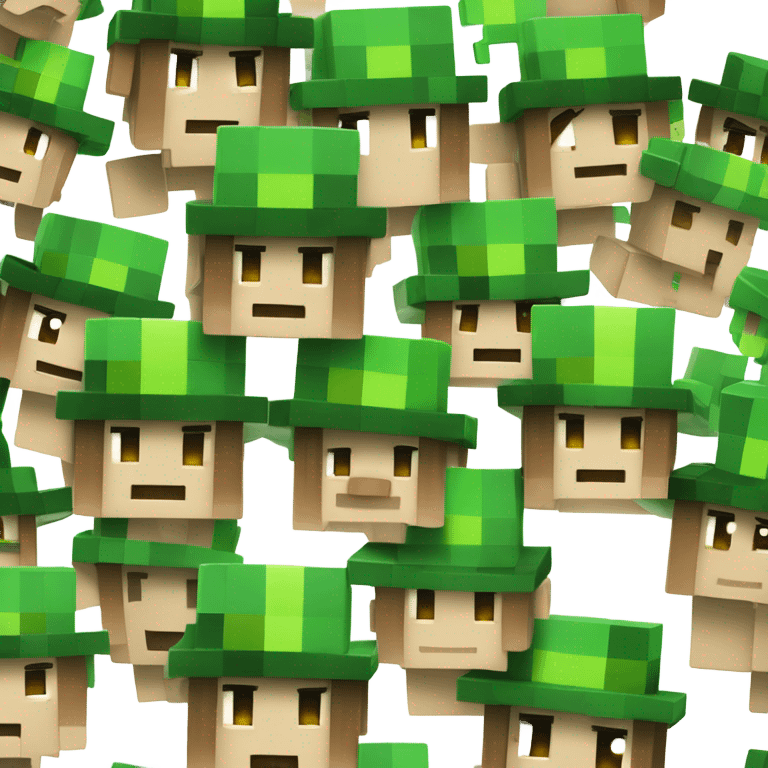 Minecraft creeper with a hat emoji