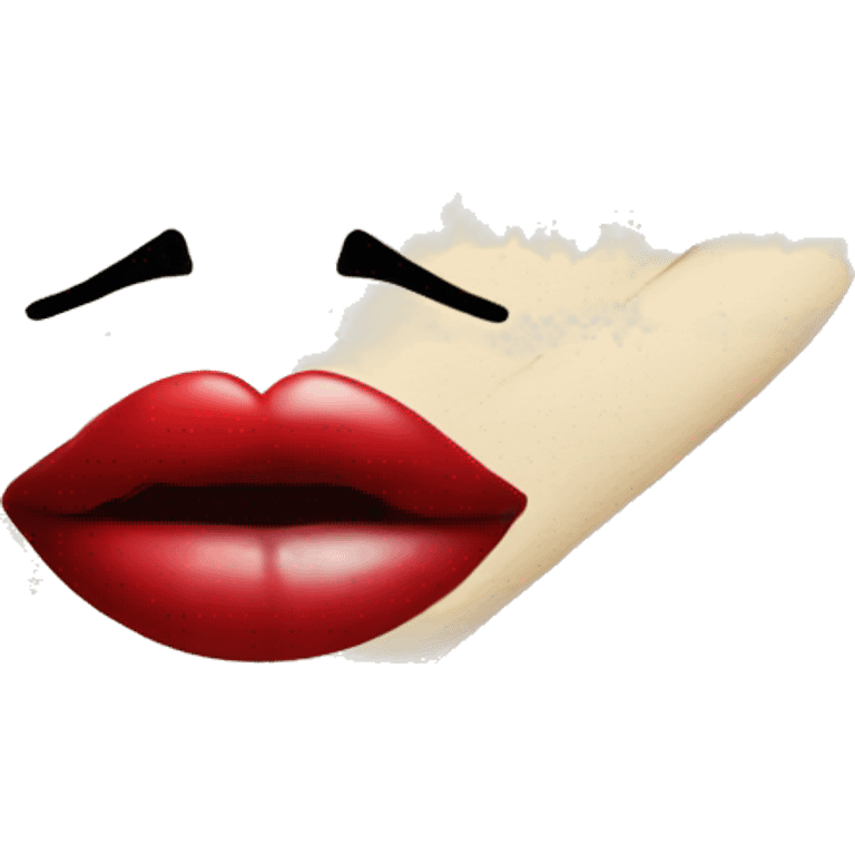 Letter with lipstick kiss emoji