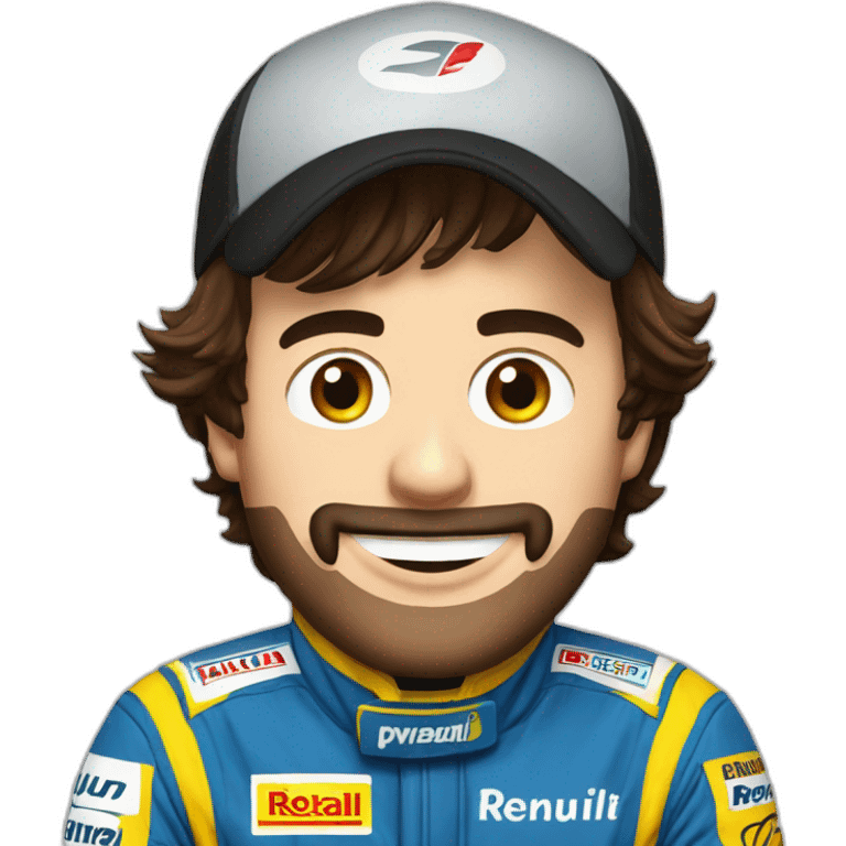 Fernando Alonso with a combination of Renault f1 team in 2006 emoji