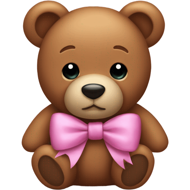 teddy bear with a bow emoji