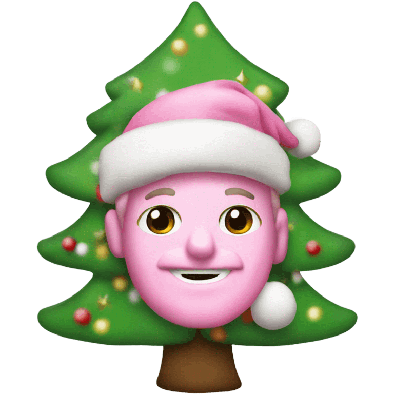 Albero natale rosa emoji