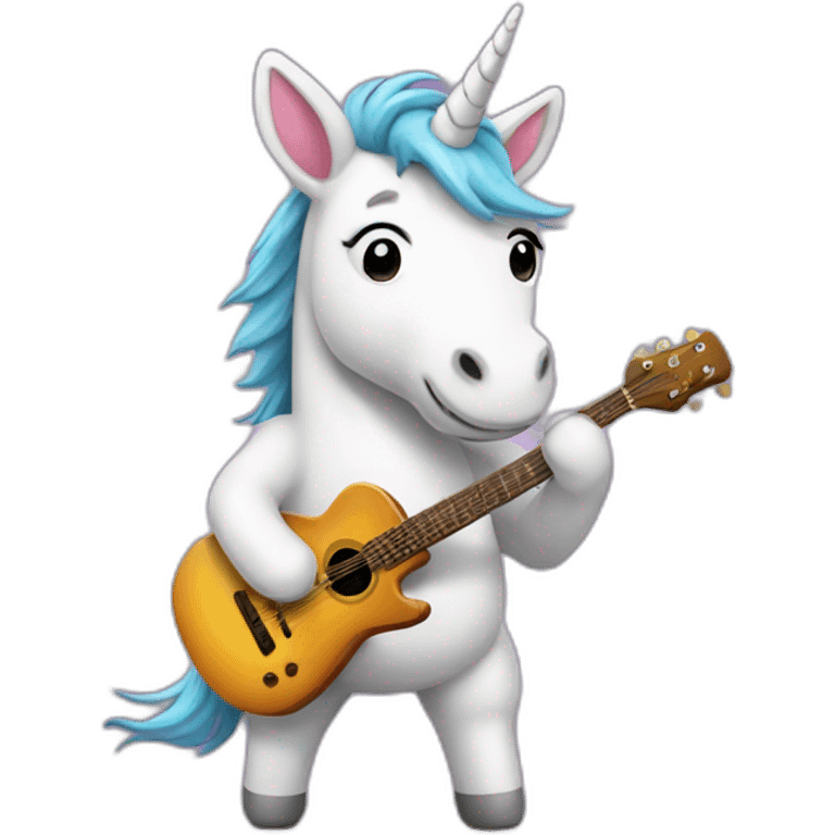 unicorn playing guitar emoji