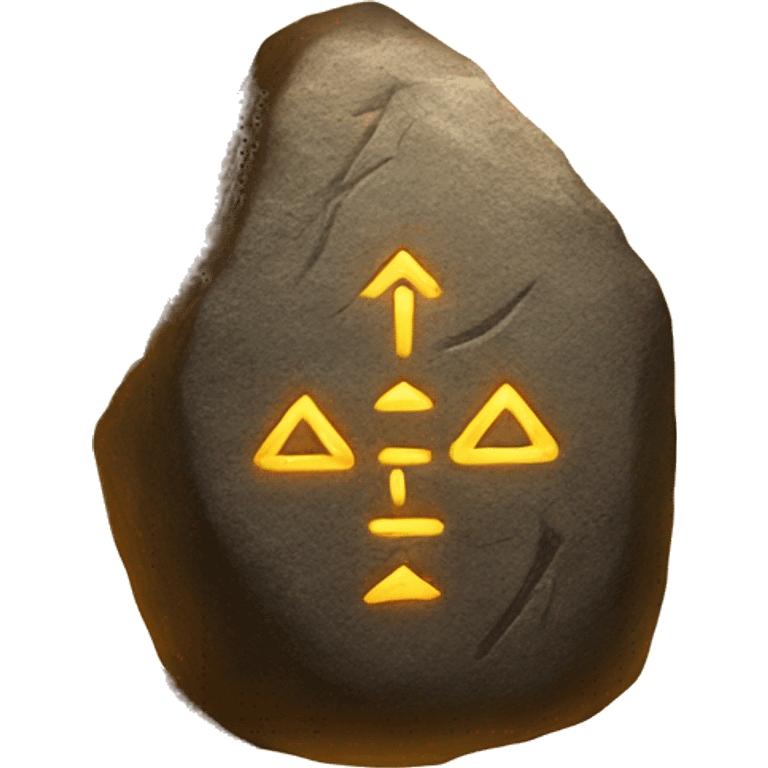 light up runes carved into rock emoji