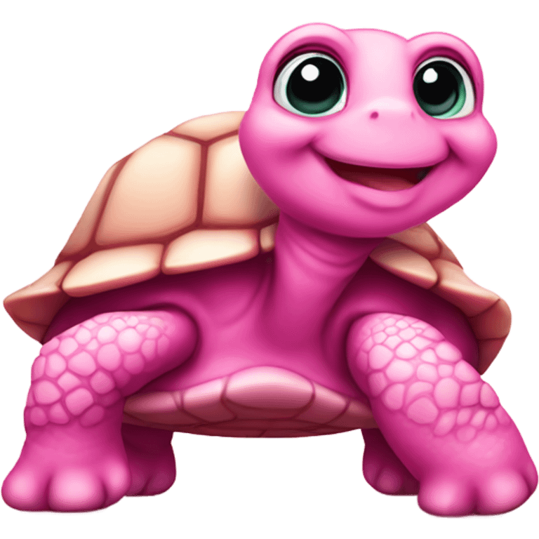 Cute pink turtle emoji