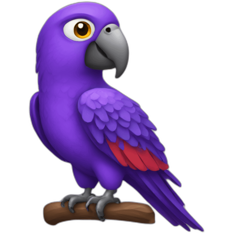 Purple parrot emoji