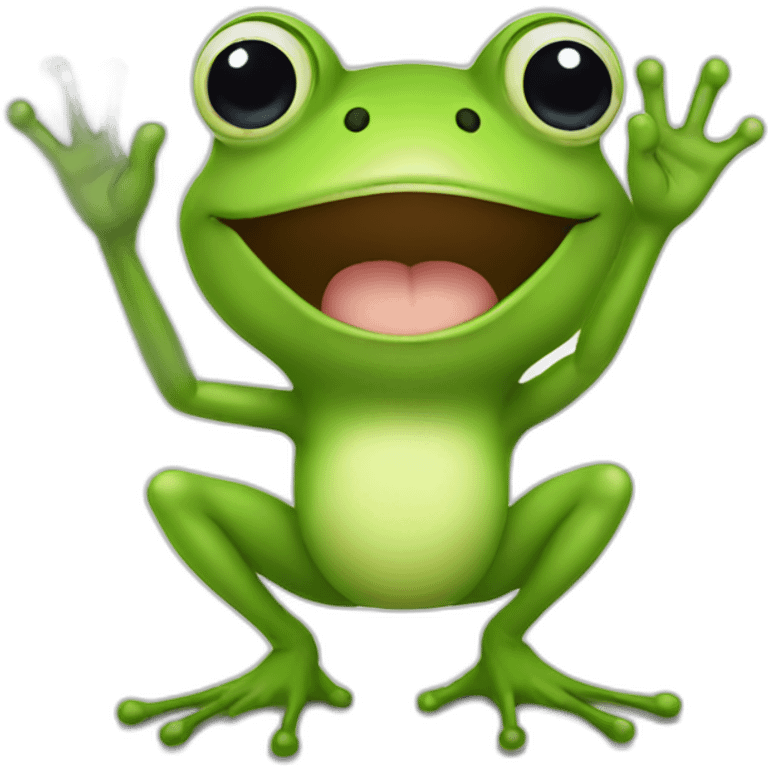 frog giving the okay hand emoji