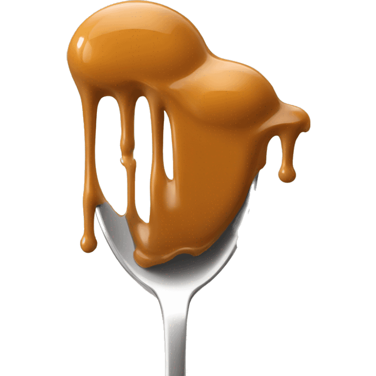 caramel spoon drip emoji