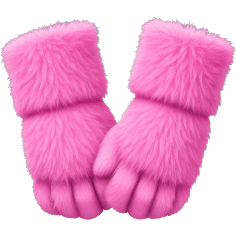 Pink fuzzy cuffs emoji