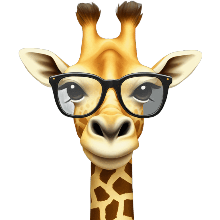 giraffe in glasses emoji