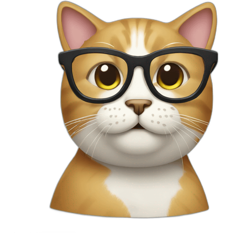 Cat with beard and glasses emoji