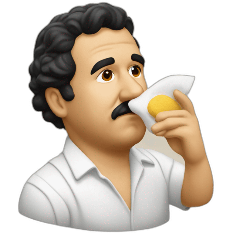 Pablo escobar sniffing flour emoji