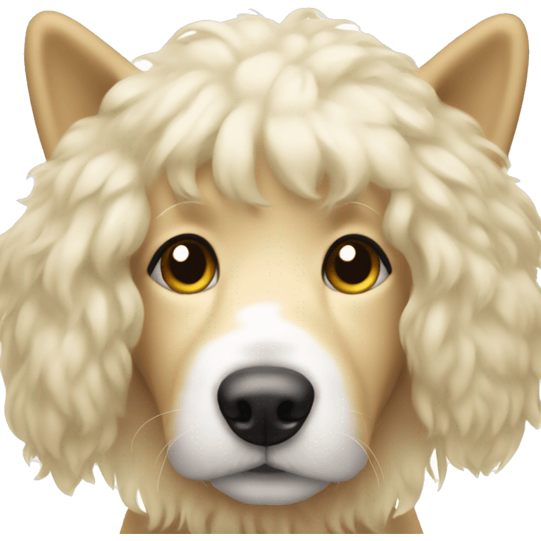 Blonde fluffy dog with long ears emoji