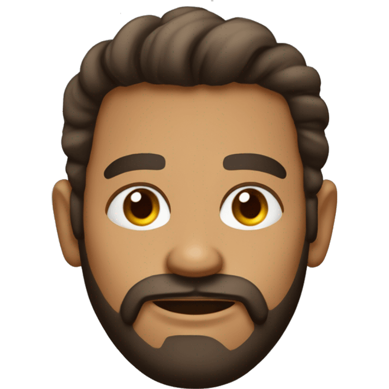 um homem de cabelo feito castanhos, sem barba, musculoso, com olhos castanhos e de quimono emoji