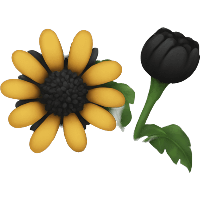 black flower emoji