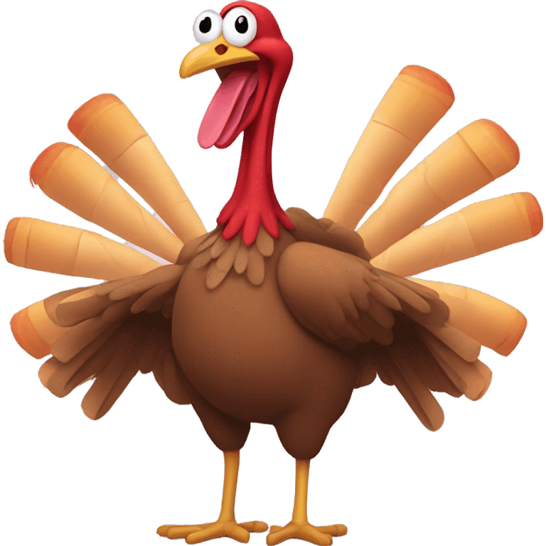 Turkey doing chicken dance motion emoji