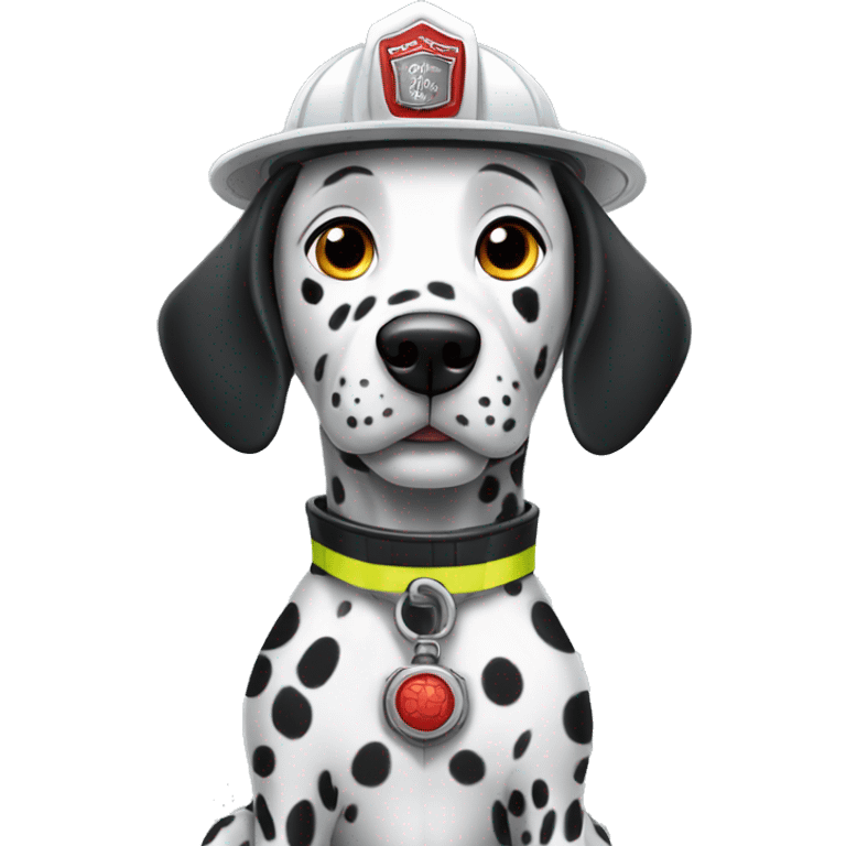 Dalmatian firefighter emoji