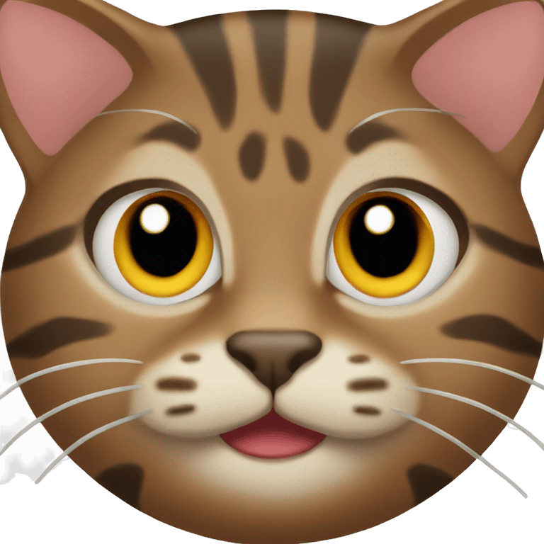 Brown Tabby Cat Face emoji