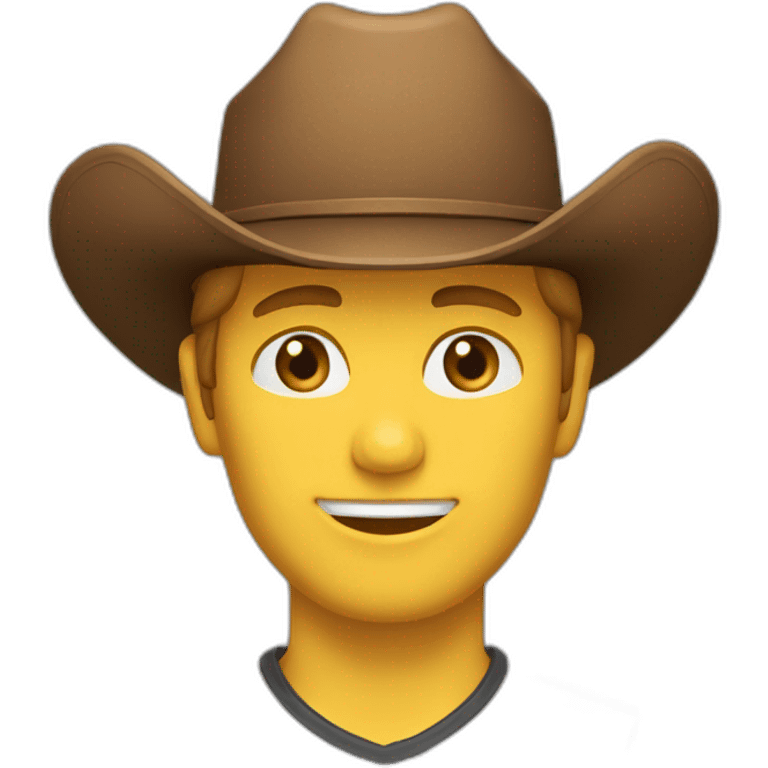 Man Georgian Hazel hair cowboy hat emoji