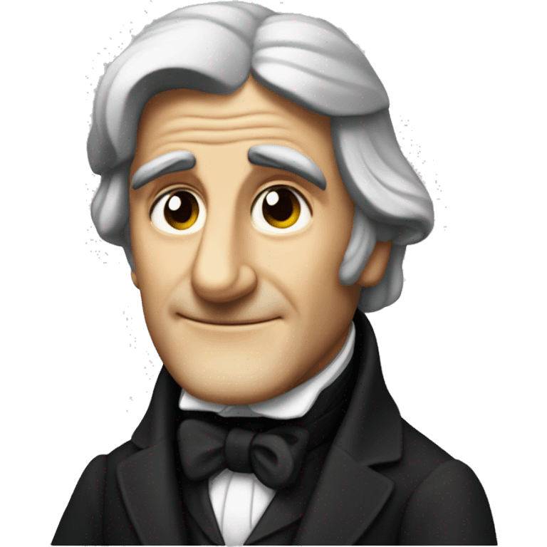 Ralph Waldo Emerson like a shiny God emoji