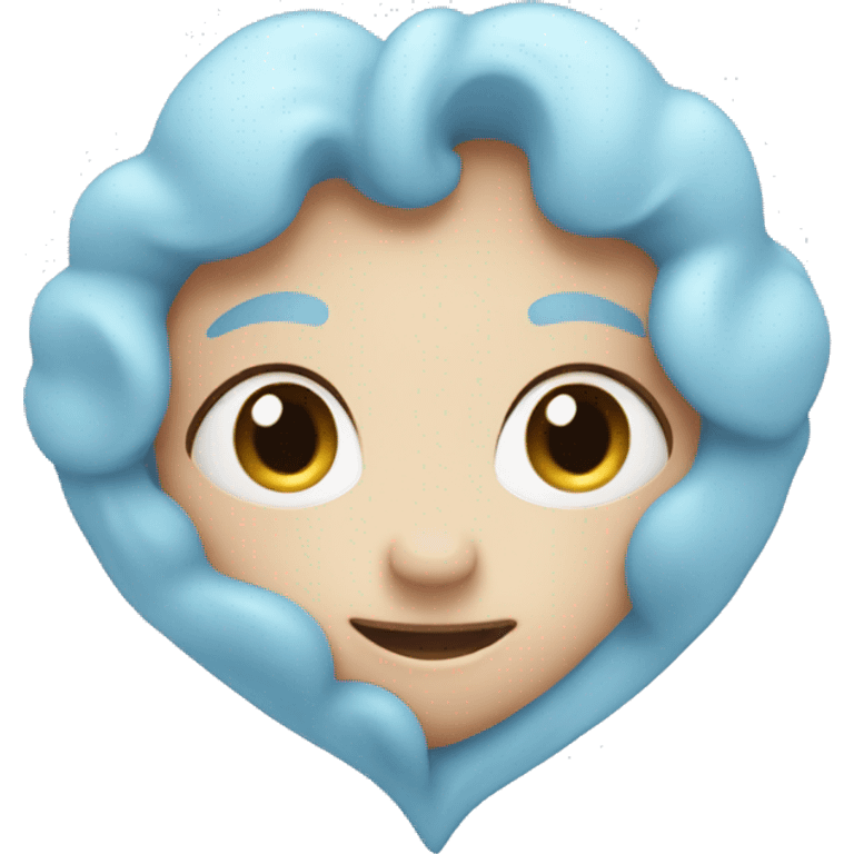 Pastel blue heart  emoji