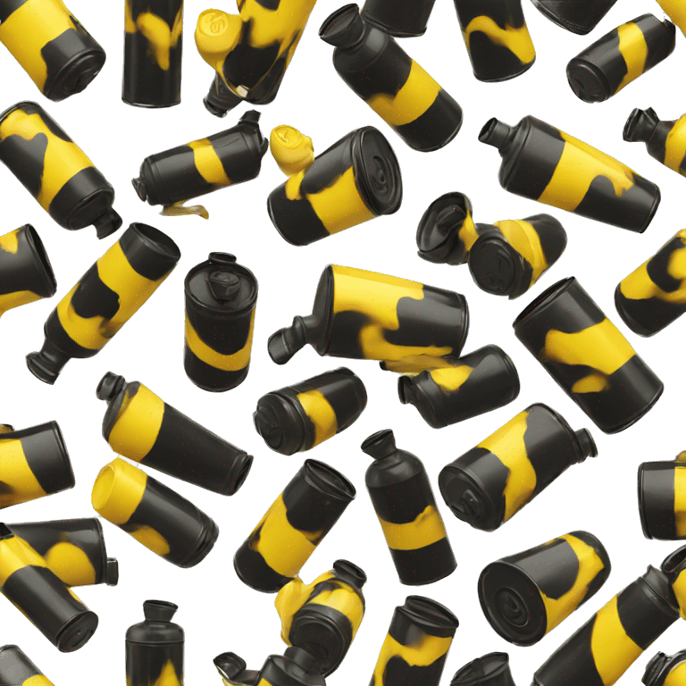 oil canister yellow and black fire emoji