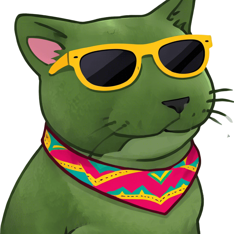 Cat with sunglasses emoji