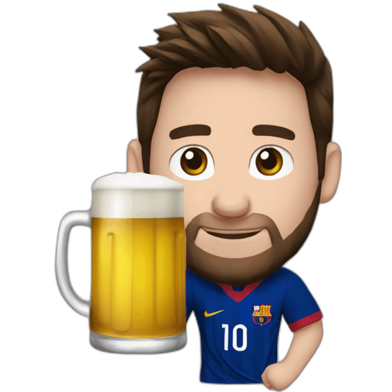 Messi tomando cerveza  emoji