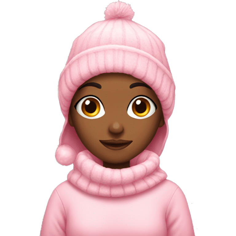 Cozy girl pink Christmas  emoji